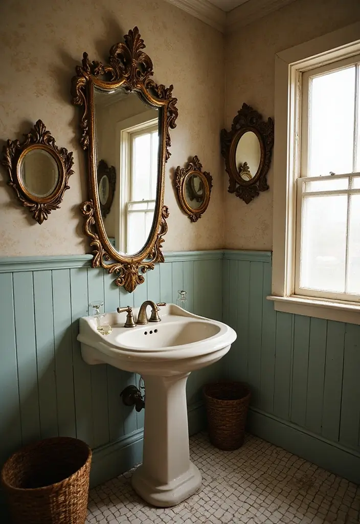 28 Whimsical Bathroom Ideas That Feel Magical 11 28 Whimsical Bathroom Ideas That Feel Magical - 10. Vintage Mirrors