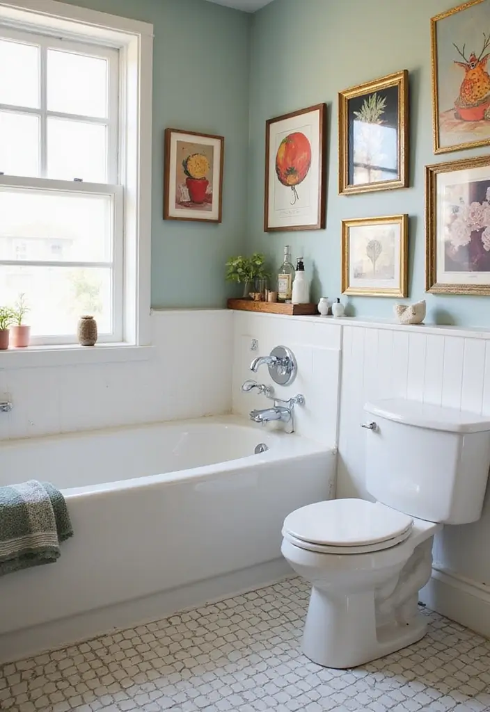 28 Whimsical Bathroom Ideas That Feel Magical 14 28 Whimsical Bathroom Ideas That Feel Magical - 13. Whimsical Wall Art