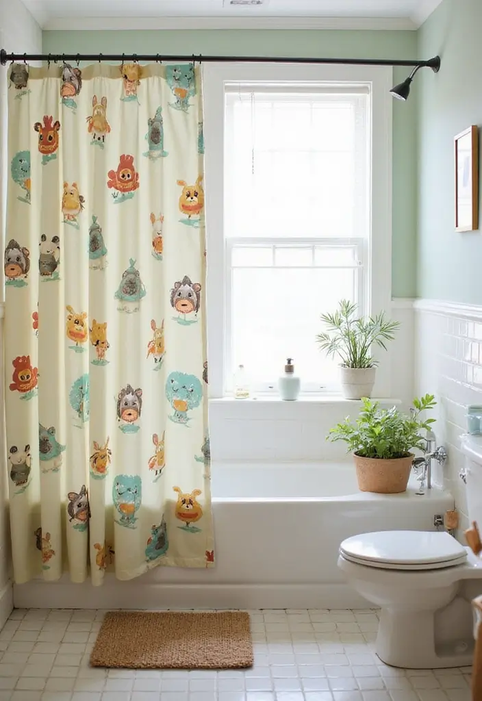 29 ACNH Bathroom Ideas for Cozy Island Homes 11 29 ACNH Bathroom Ideas for Cozy Island Homes - 10. Customizable Shower Curtain