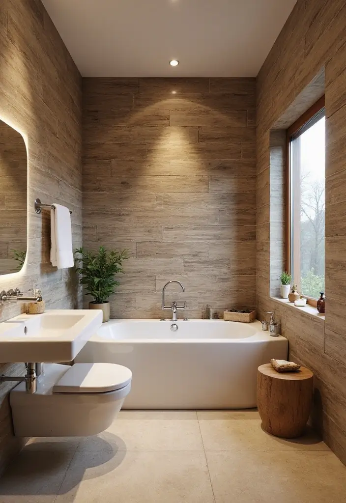 29 ACNH Bathroom Ideas for Cozy Island Homes 22 29 ACNH Bathroom Ideas for Cozy Island Homes - 21. Warmth from Textured Walls