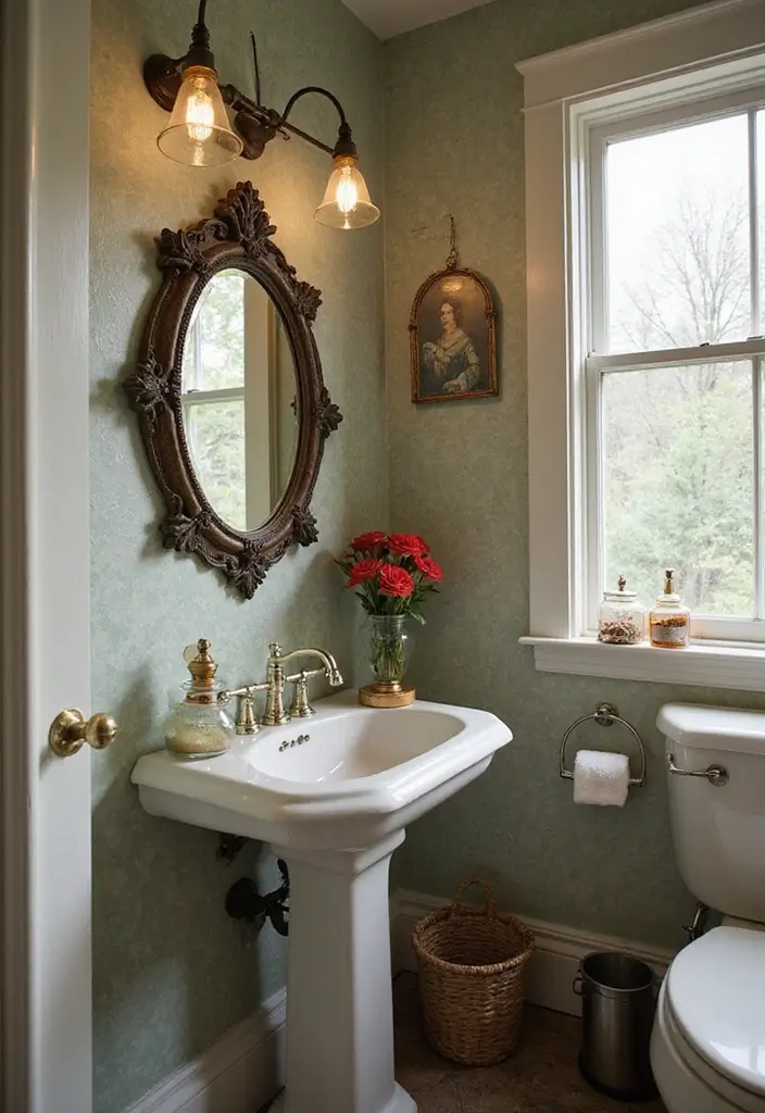 29 ACNH Bathroom Ideas for Cozy Island Homes 7 29 ACNH Bathroom Ideas for Cozy Island Homes - 6. Vintage Finds