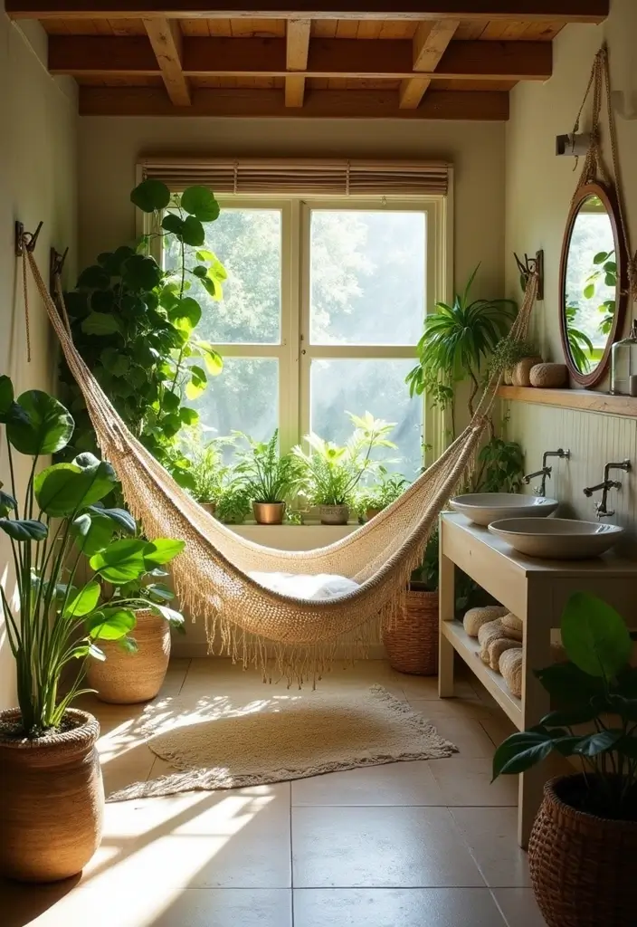 29 Bali Bathroom Design Inspirations With a Tropical Feel 12 29 Bali Bathroom Design Inspirations With a Tropical Feel - 11. Hammocks and Relaxation Nooks