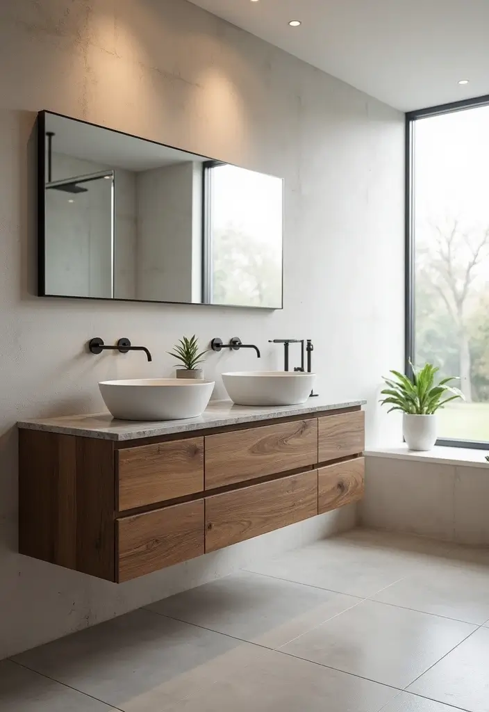 29 Bali Bathroom Design Inspirations With a Tropical Feel 14 29 Bali Bathroom Design Inspirations With a Tropical Feel - 13. Floating Vanities