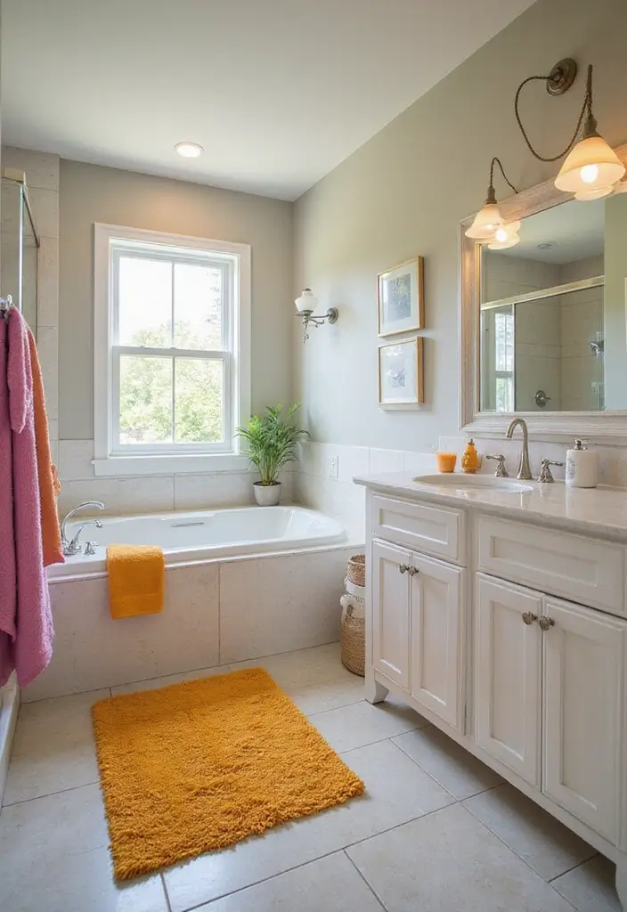 29 Bali Bathroom Design Inspirations With a Tropical Feel 22 29 Bali Bathroom Design Inspirations With a Tropical Feel - 21. Neutral Tones with Pops of Color