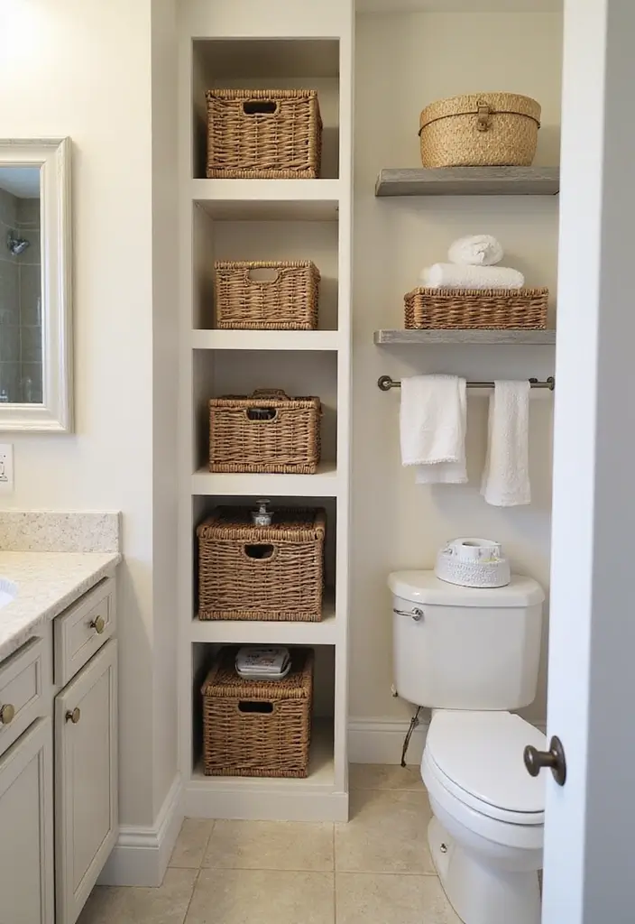 29 Bali Bathroom Design Inspirations With a Tropical Feel 28 29 Bali Bathroom Design Inspirations With a Tropical Feel - 27. Stylish Storage Solutions