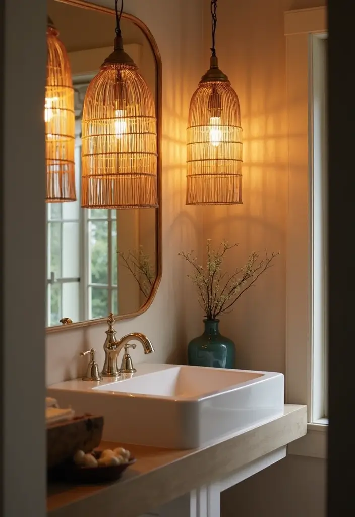 29 Bali Bathroom Design Inspirations With a Tropical Feel 10 29 Bali Bathroom Design Inspirations With a Tropical Feel - 9. Elegant Lighting