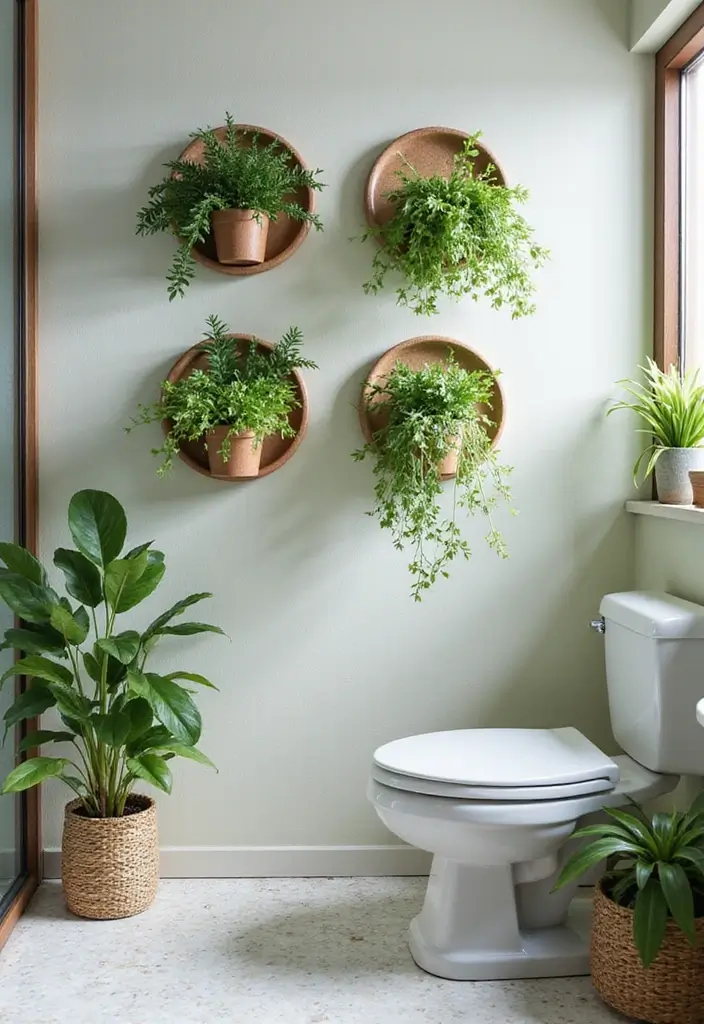 29 Bathroom Corner Decor Ideas That Utilize Every Space 20 29 Bathroom Corner Decor Ideas That Utilize Every Space - 19. Wall Planters