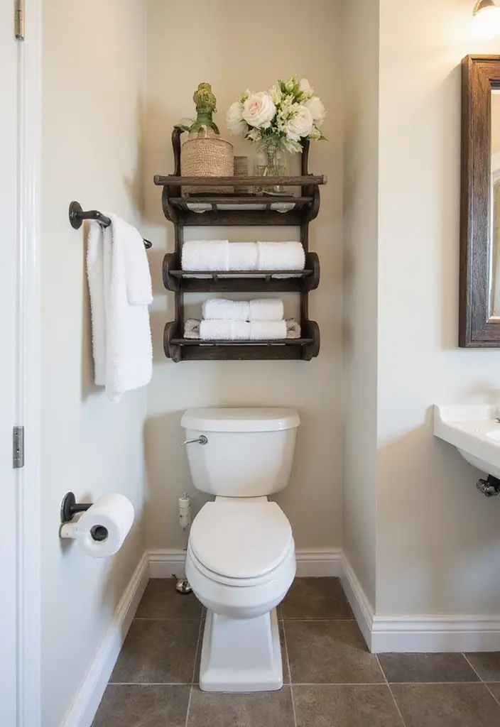 29 Bathroom Corner Decor Ideas That Utilize Every Space 23 29 Bathroom Corner Decor Ideas That Utilize Every Space - 22. Corner Wine Rack for Towels