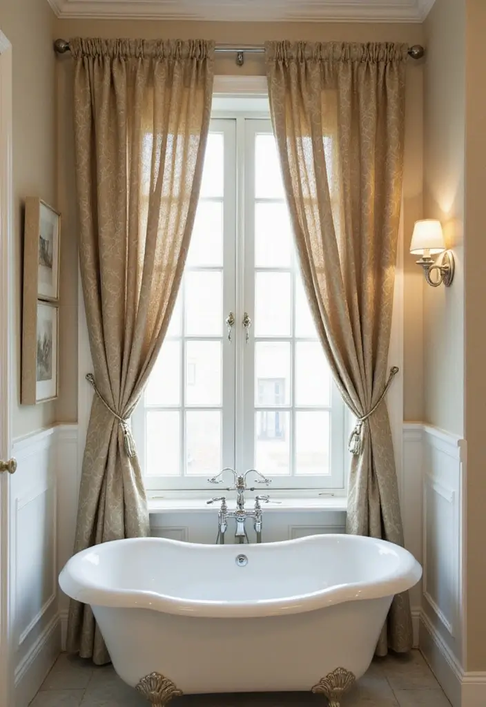 29 Bathroom Corner Decor Ideas That Utilize Every Space 30 29 Bathroom Corner Decor Ideas That Utilize Every Space - 29. Corner Window Treatments