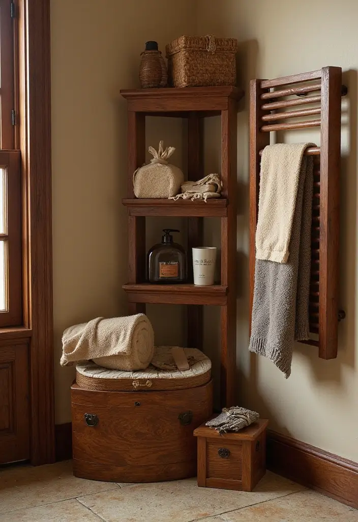 29 Bathroom Dark Wood Designs That Feel Rich and Cozy 15 29 Bathroom Dark Wood Designs That Feel Rich and Cozy - 14. Dark Wood Bathroom Accessories