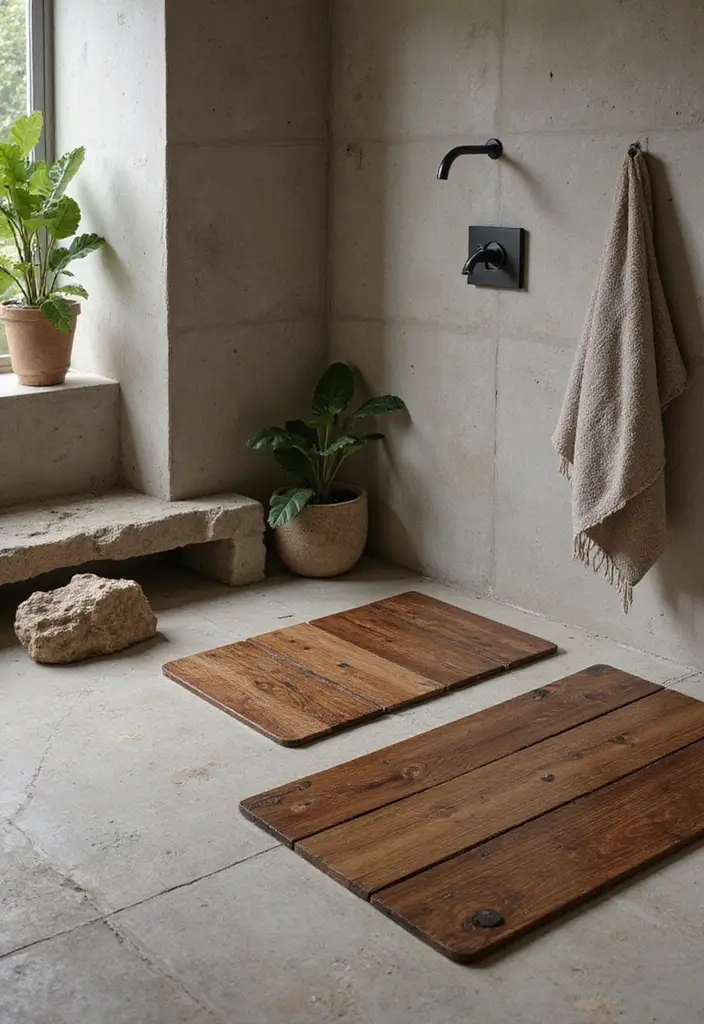 29 Bathroom Dark Wood Designs That Feel Rich and Cozy 20 29 Bathroom Dark Wood Designs That Feel Rich and Cozy - 19. Dark Wood Shower Mats