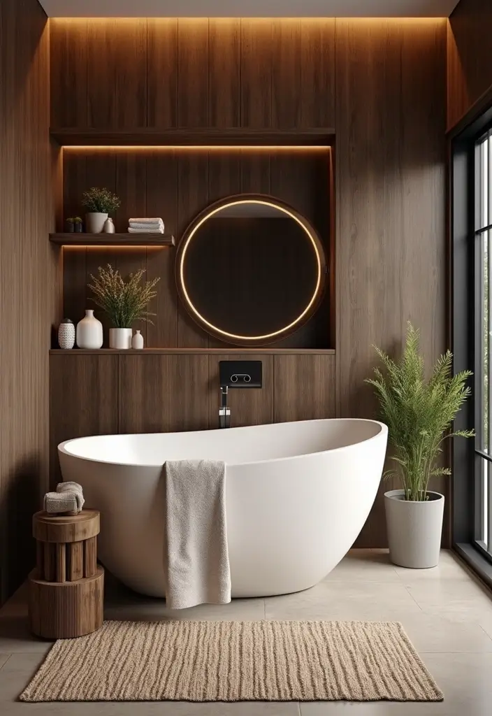 29 Bathroom Dark Wood Designs That Feel Rich and Cozy 3 29 Bathroom Dark Wood Designs That Feel Rich and Cozy - 2. Cozy Wood Paneling