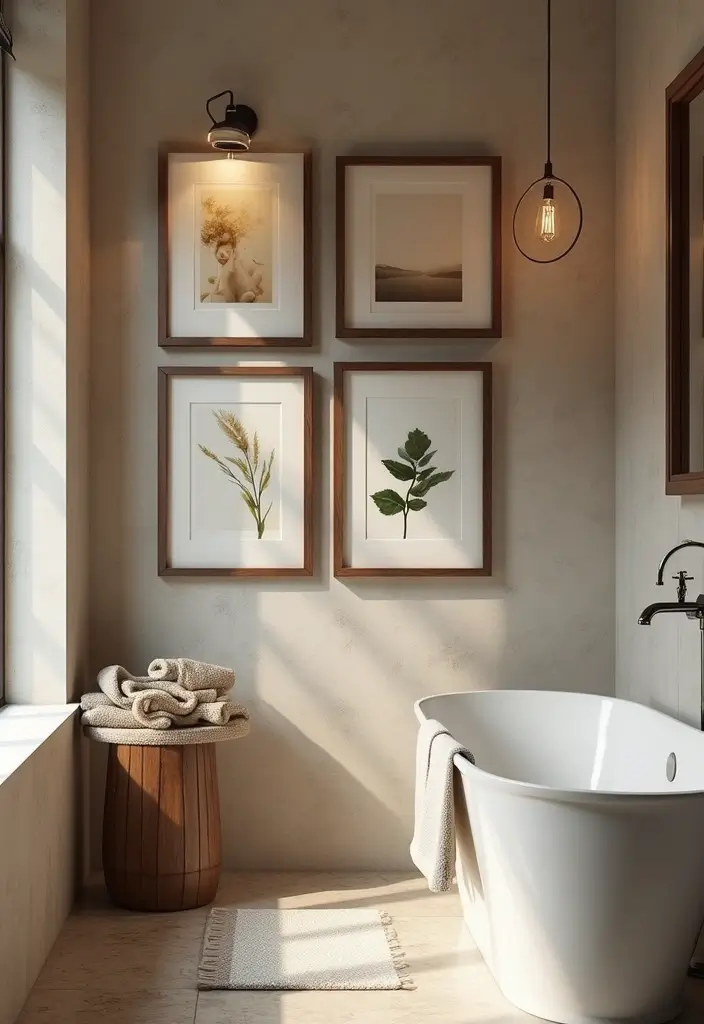29 Bathroom Dark Wood Designs That Feel Rich and Cozy 21 29 Bathroom Dark Wood Designs That Feel Rich and Cozy - 20. Dark Wood Artwork