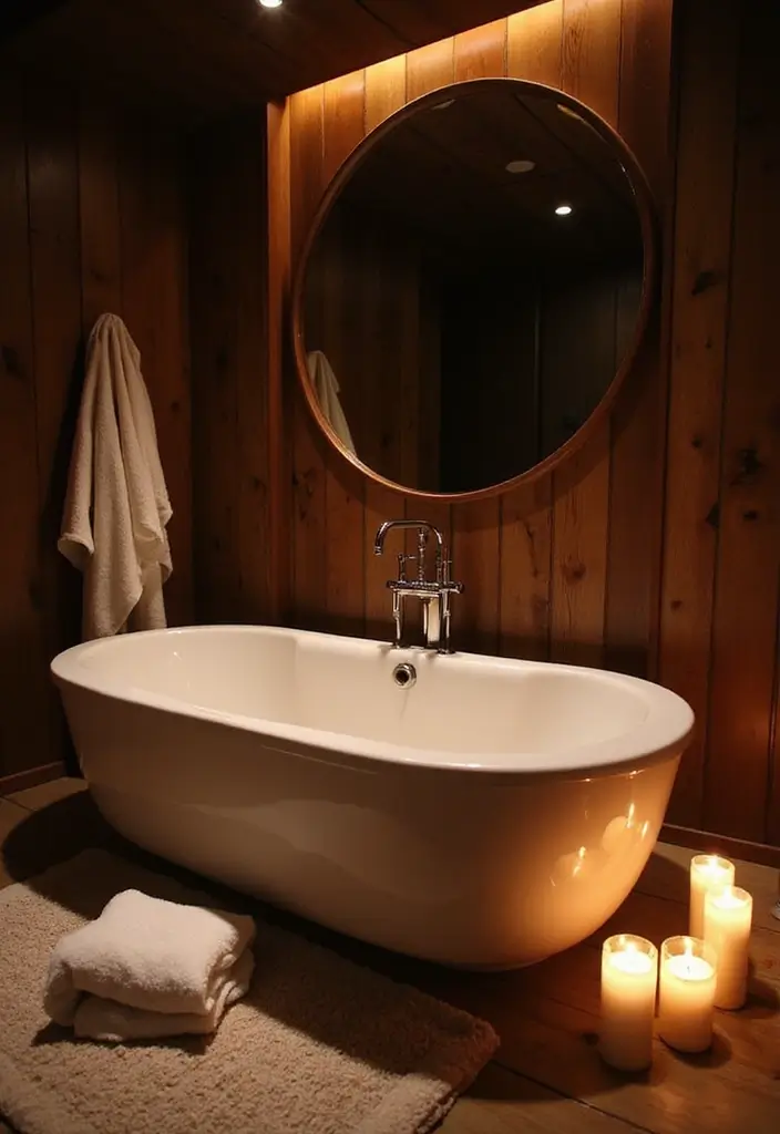 29 Bathroom Dark Wood Designs That Feel Rich and Cozy 5 29 Bathroom Dark Wood Designs That Feel Rich and Cozy - 4. Dark Wood Bathtub Surround
