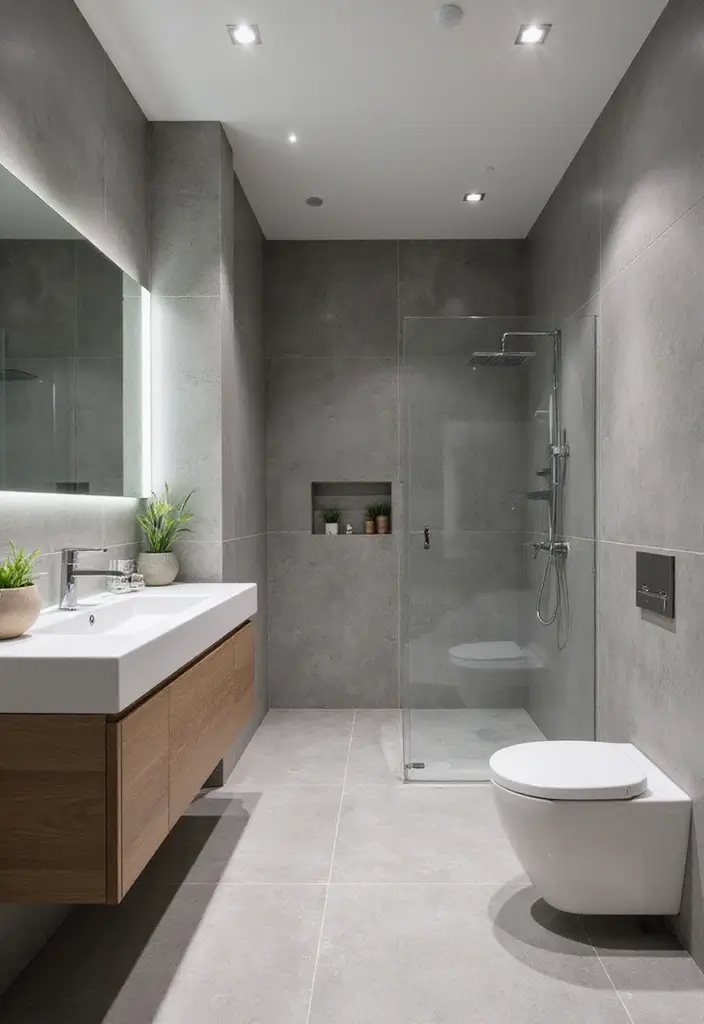 29 Bathroom Ideas Grey Tiles That Create Timeless Style 13 29 Bathroom Ideas Grey Tiles That Create Timeless Style - 12. Grey Tiles for a Minimalist Bathroom