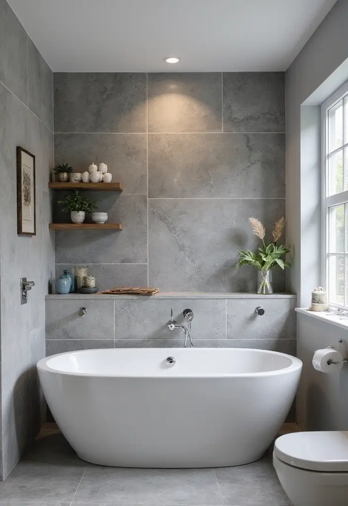 29 Bathroom Ideas Grey Tiles That Create Timeless Style 15 29 Bathroom Ideas Grey Tiles That Create Timeless Style - 14. Incorporating Grey Tiles in Your Backsplash