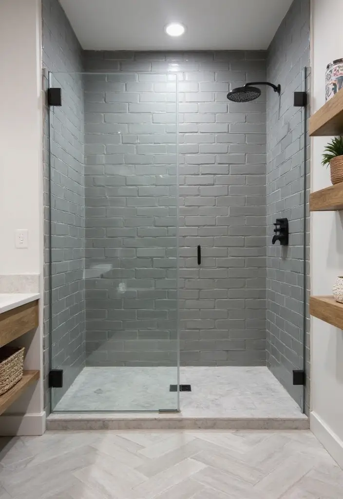 29 Bathroom Ideas Grey Tiles That Create Timeless Style 3 29 Bathroom Ideas Grey Tiles That Create Timeless Style - 2. Modern Grey Subway Tiles for Timeless Appeal
