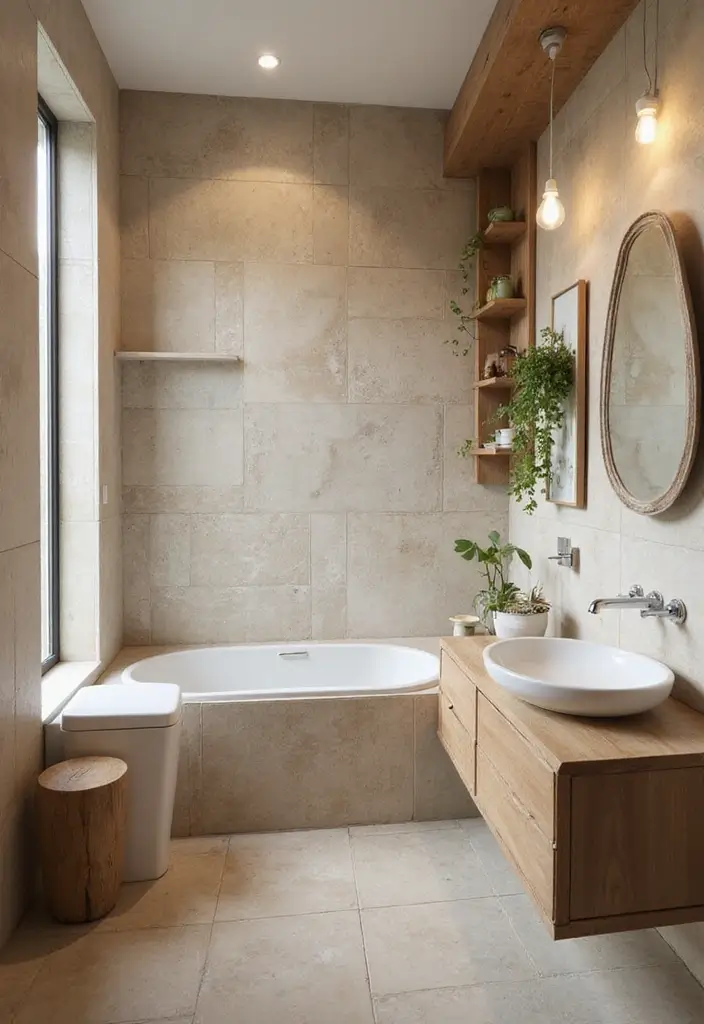 29 Bathroom Tile Combinations Design Trends for 2025 17 29 Bathroom Tile Combinations Design Trends for 2025 - 16. Eco-Friendly Materials