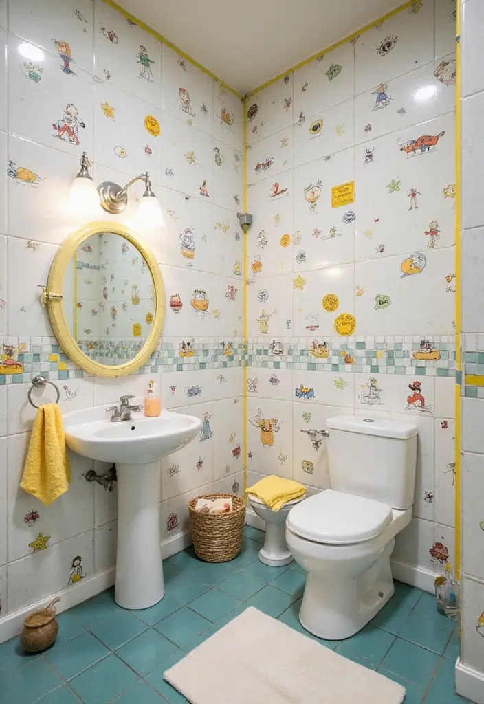 29 Bathroom Tile Combinations Design Trends for 2025 27 29 Bathroom Tile Combinations Design Trends for 2025 - 26. Whimsical Designs