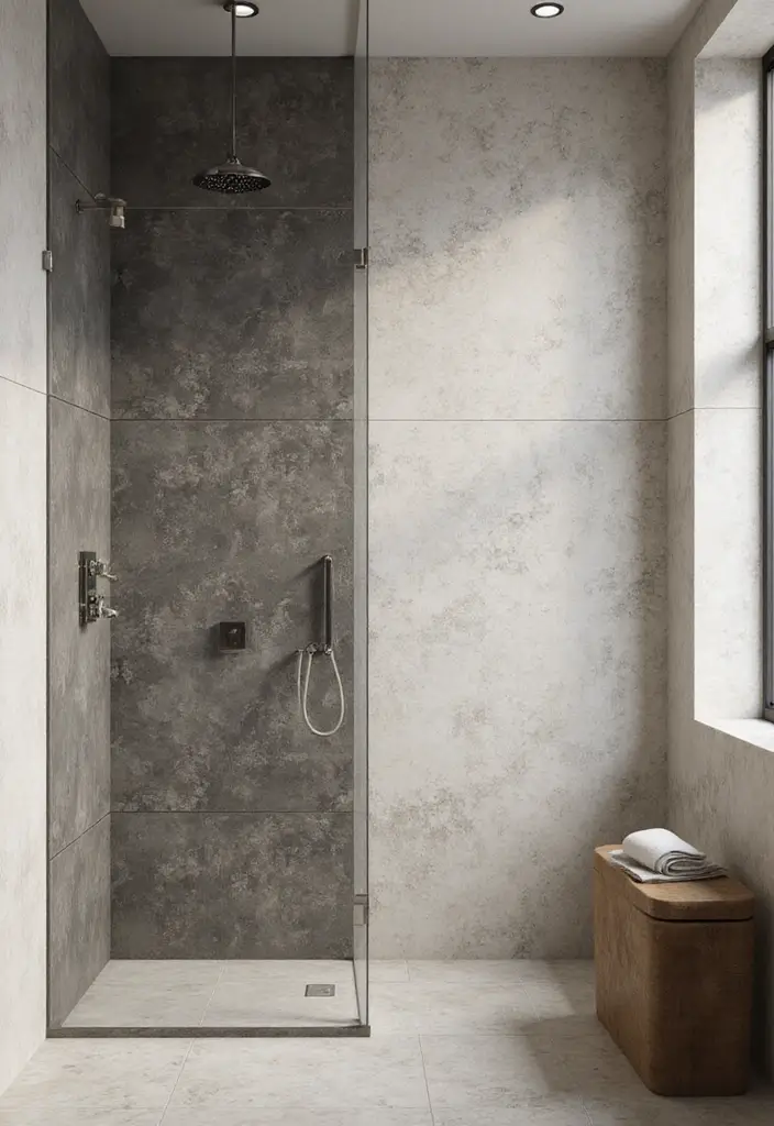 29 Bathroom Tile Combinations Design Trends for 2025 28 29 Bathroom Tile Combinations Design Trends for 2025 - 27. Textural Contrasts