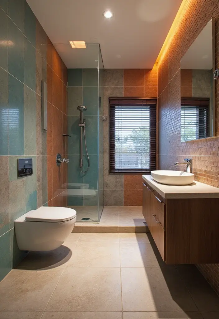 29 Bathroom Tile Combinations Design Trends for 2025 29 29 Bathroom Tile Combinations Design Trends for 2025 - 28. Integrated Lighting