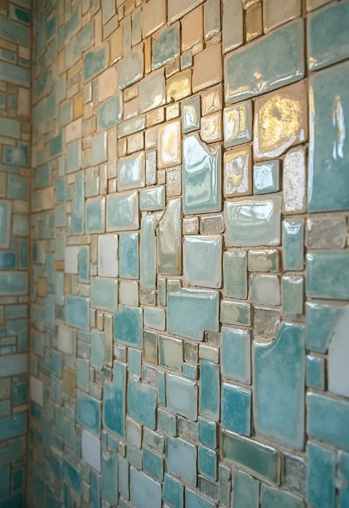 29 Bathroom Tile Combinations Design Trends for 2025 5 29 Bathroom Tile Combinations Design Trends for 2025 - 4. Recycled Glass Tiles