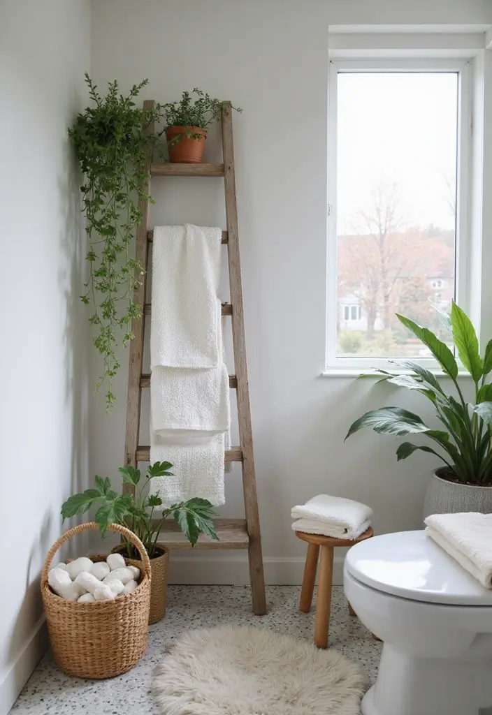 29 Bathroom Toilet Decor Ideas That Add Personality 23 29 Bathroom Toilet Decor Ideas That Add Personality - 22. Bathroom Ladder