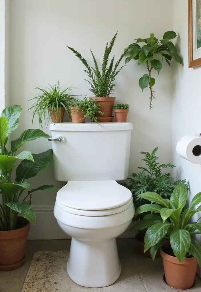 29 Bathroom Toilet Decor Ideas That Add Personality 4 29 Bathroom Toilet Decor Ideas That Add Personality - 3. Live Plants as Decor