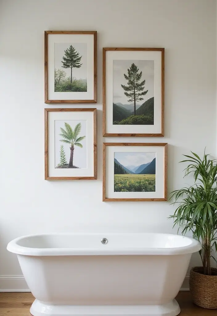 29 Bathroom Toilet Decor Ideas That Add Personality 8 29 Bathroom Toilet Decor Ideas That Add Personality - 7. Eco-Conscious Wall Art