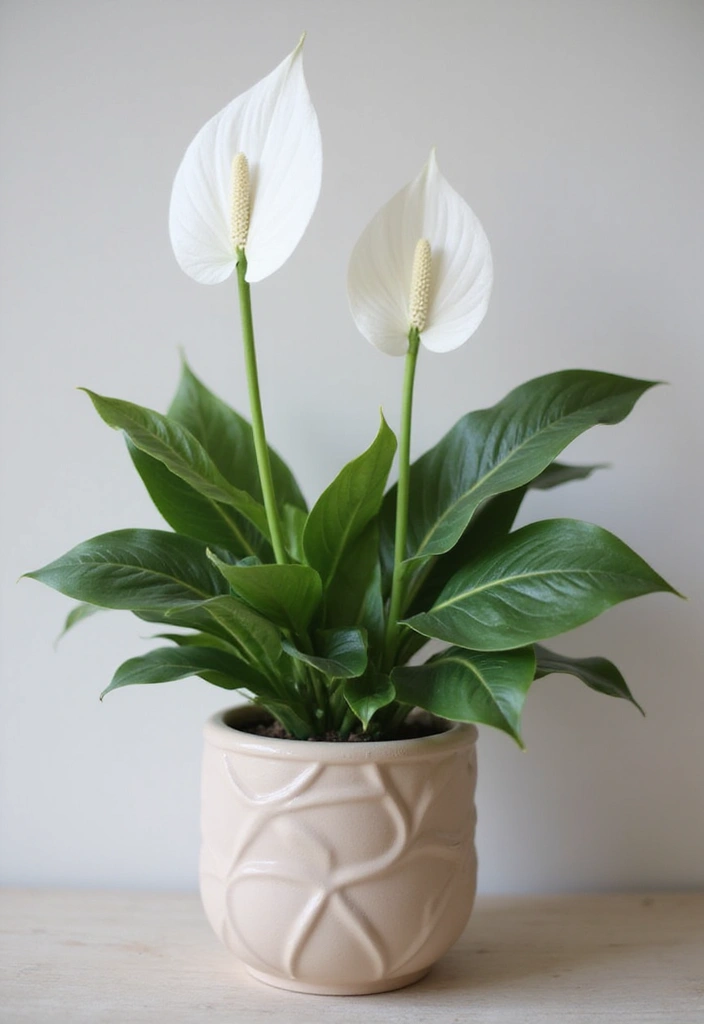 29 Plant in Bathroom Ideas That Thrive Indoors - 1. Peace Lily