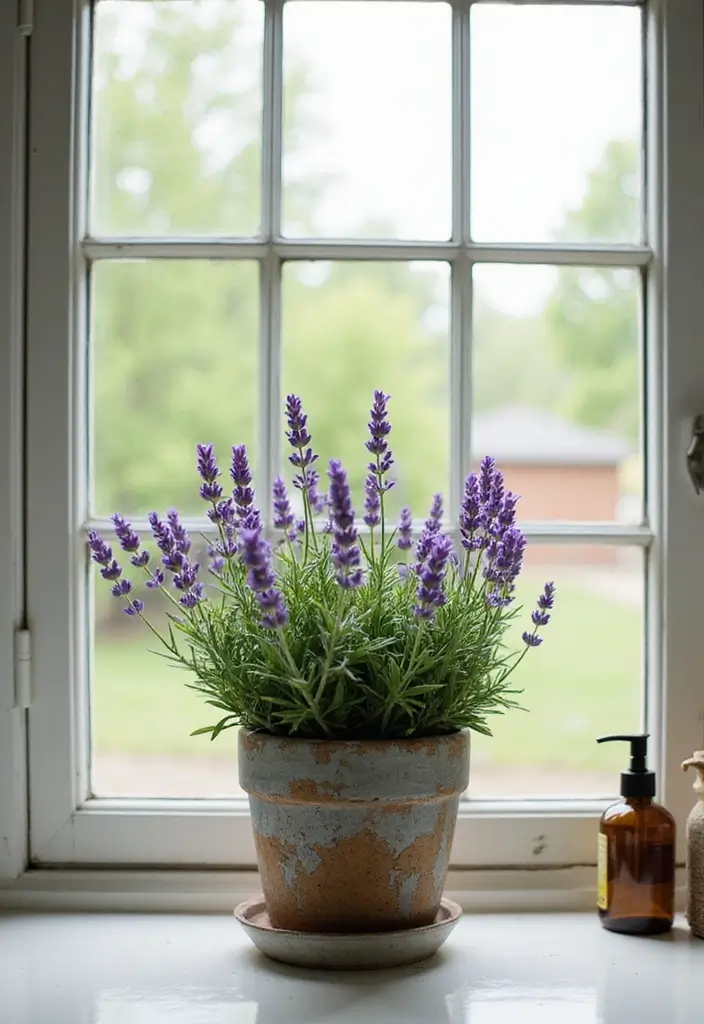 29 Plant in Bathroom Ideas That Thrive Indoors - 10. Lavender