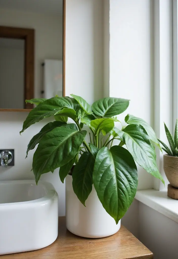 29 Plant in Bathroom Ideas That Thrive Indoors - 13. Philodendron