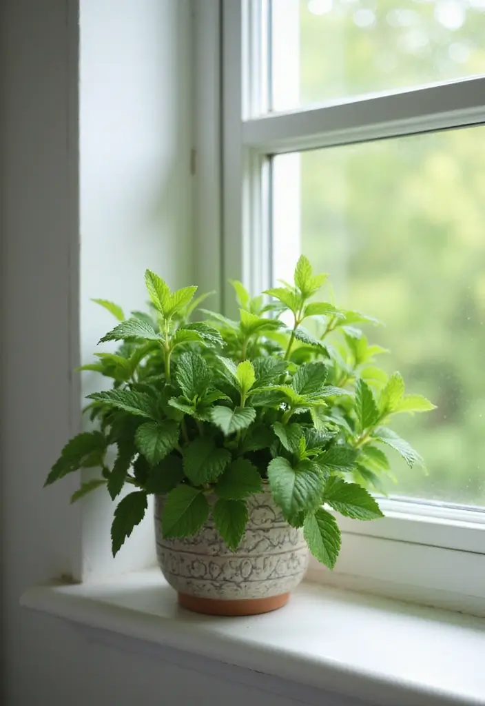 29 Plant in Bathroom Ideas That Thrive Indoors - 16. Mint