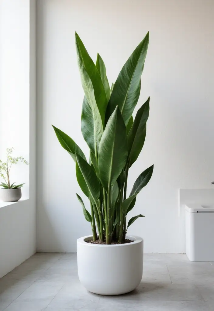 29 Plant in Bathroom Ideas That Thrive Indoors - 2. Snake Plant