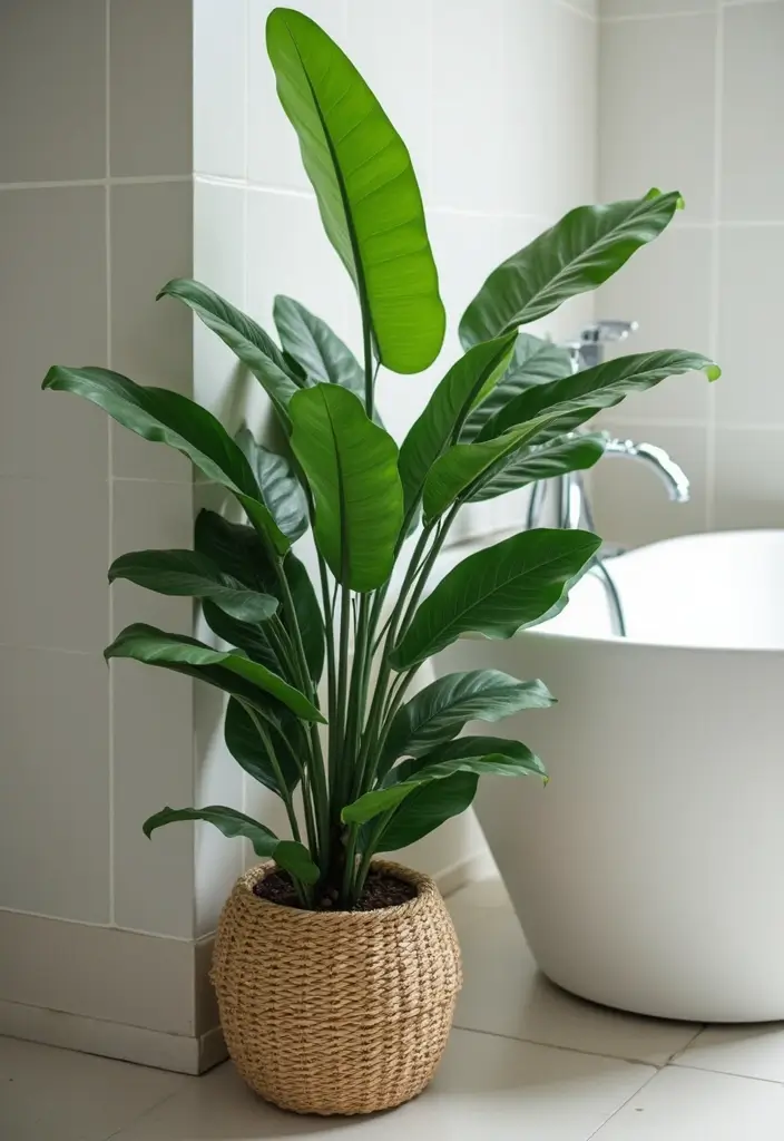 29 Plant in Bathroom Ideas That Thrive Indoors - 8. Rubber Plant