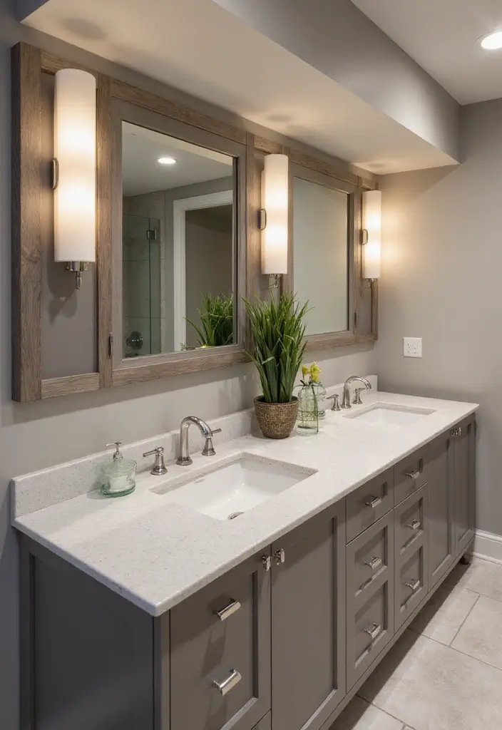 29 Pool Bathroom Ideas That Feel Resort-Ready 12 29 Pool Bathroom Ideas That Feel Resort-Ready - 11. Double Sinks