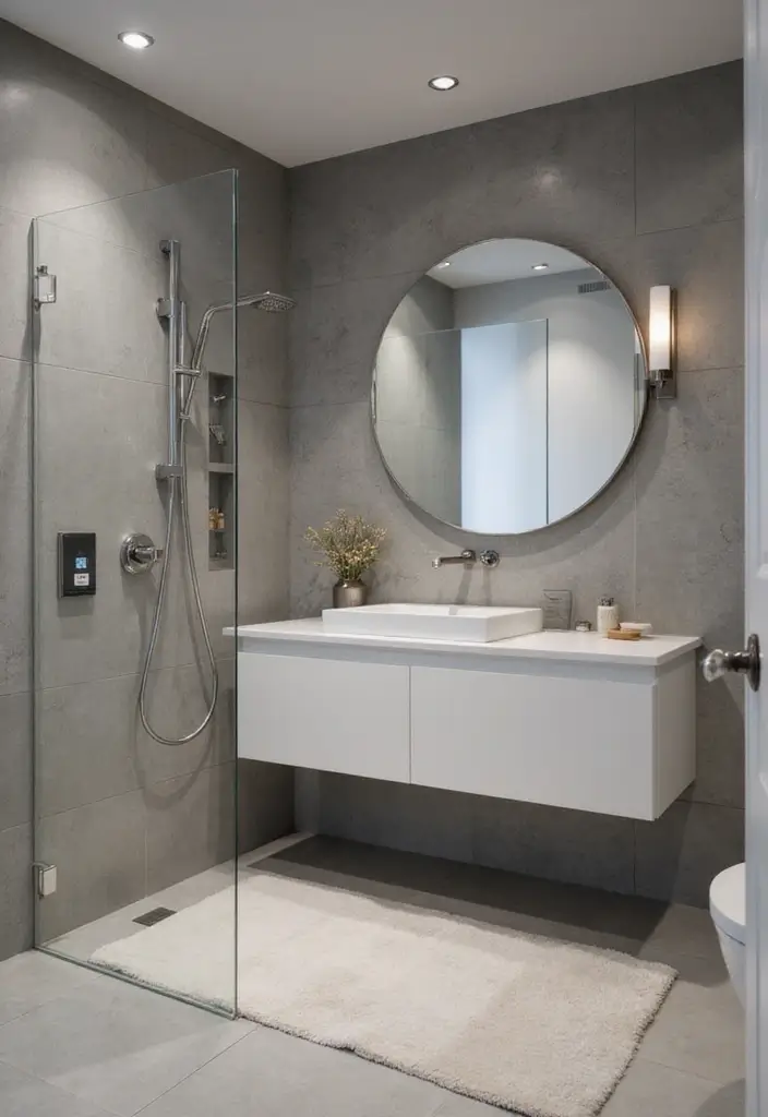 29 Pool Bathroom Ideas That Feel Resort-Ready 9 29 Pool Bathroom Ideas That Feel Resort-Ready - 8. Smart Features