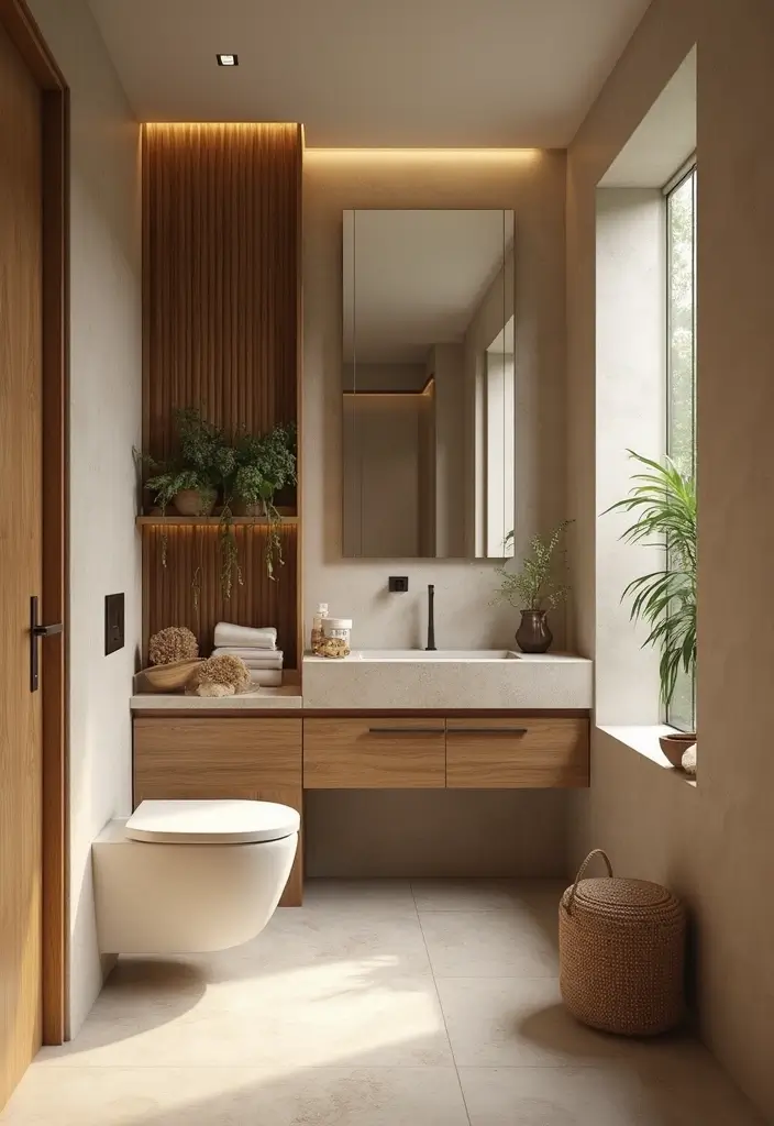 29 Small Indian Bathroom Ideas That Maximize Every Inch 22 29 Small Indian Bathroom Ideas That Maximize Every Inch - 21. Eco-Friendly Materials