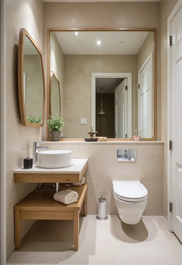 29 Small Indian Bathroom Ideas That Maximize Every Inch 26 29 Small Indian Bathroom Ideas That Maximize Every Inch - 25. Clever Use of Mirrors