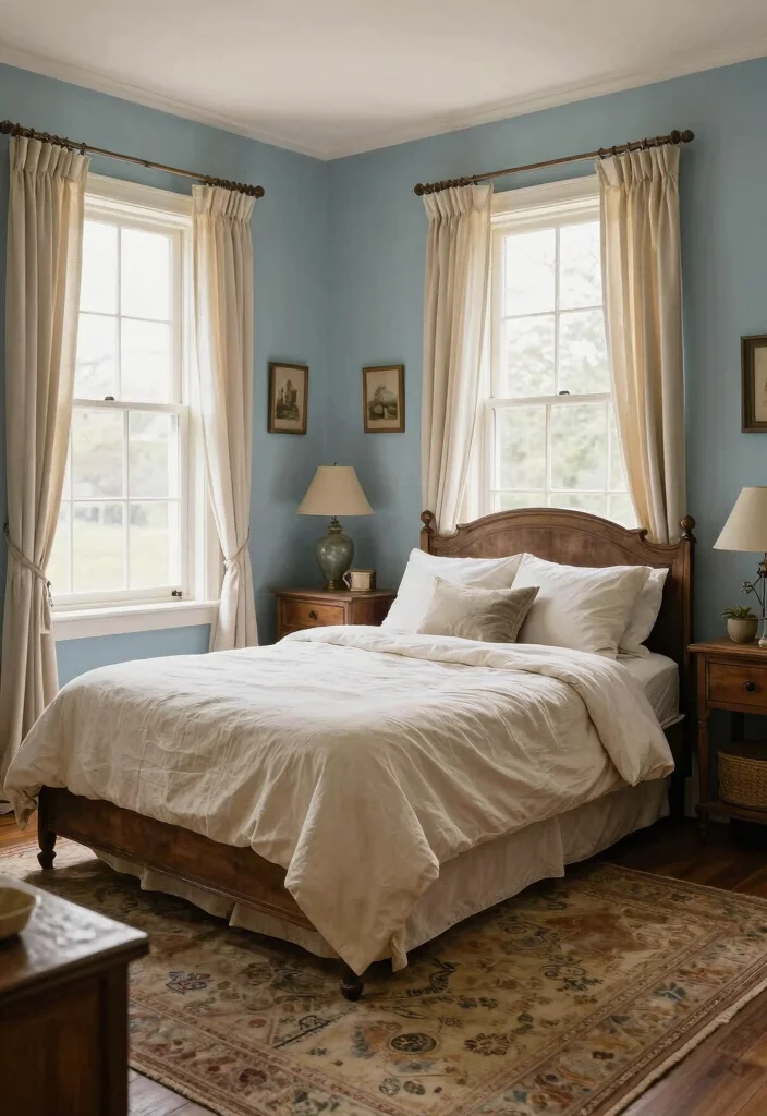 15 Bedroom With Windows on Each Side of Bed Ideas for Perfect Symmetry 14 15 Bedroom With Windows on Each Side of Bed Ideas for Perfect Symmetry - 13. Vintage Farmhouse Charm 1