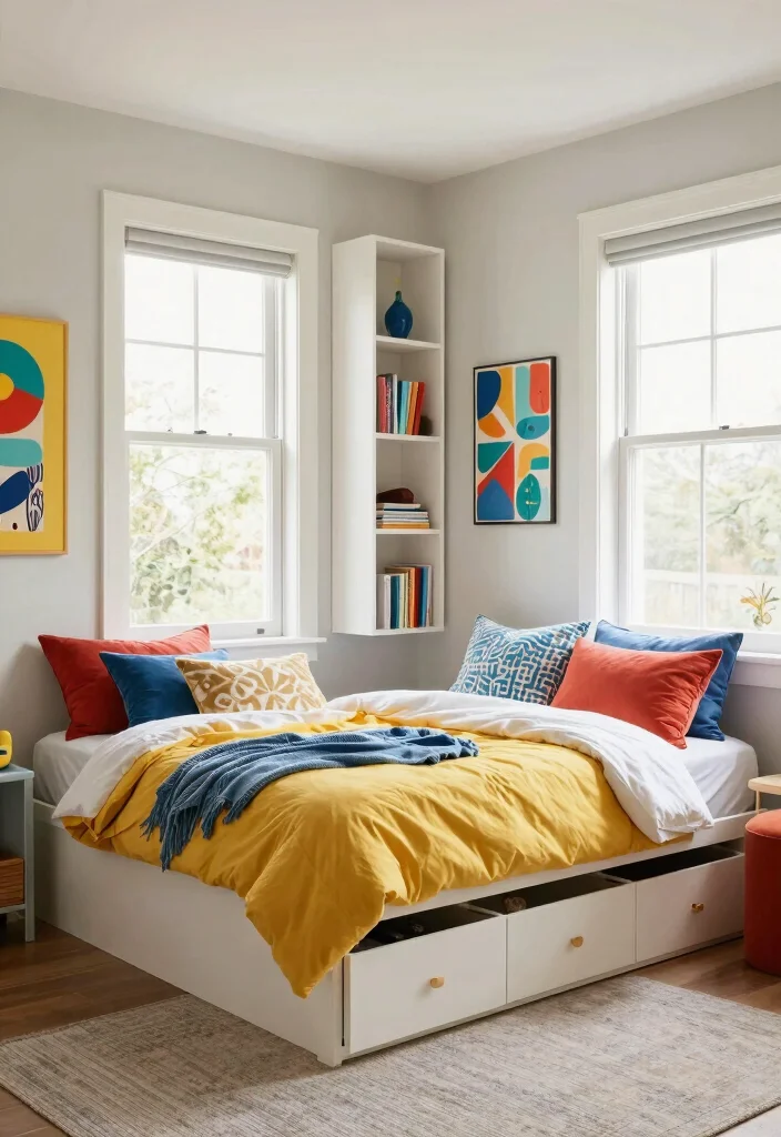 15 Bedroom With Windows on Each Side of Bed Ideas for Perfect Symmetry 15 15 Bedroom With Windows on Each Side of Bed Ideas for Perfect Symmetry - 14. Functional Family Space 1