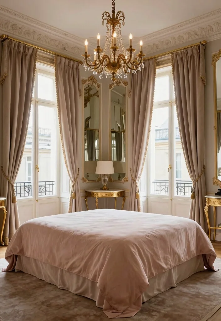 15 Bedroom With Windows on Each Side of Bed Ideas for Perfect Symmetry 6 15 Bedroom With Windows on Each Side of Bed Ideas for Perfect Symmetry - 5. Elegant Parisian Chic 1