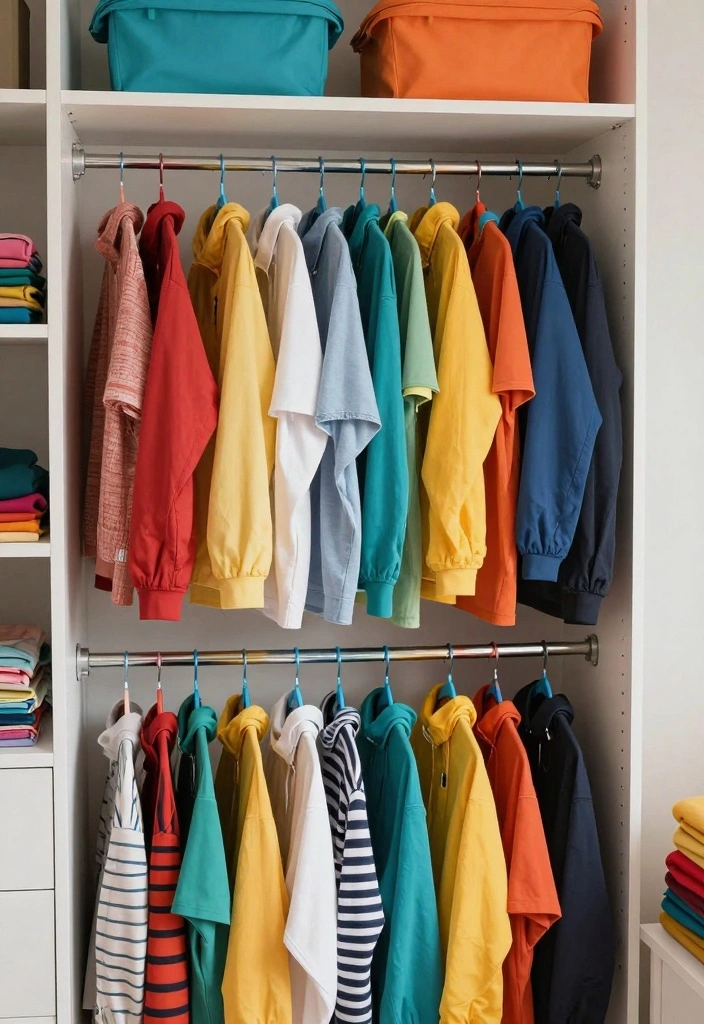 15 Closet Ideas for Small Bedrooms: Smart Space-Saving Storage 12 15 Closet Ideas for Small Bedrooms: Smart Space-Saving Storage - 11. Use Color Coordination 1