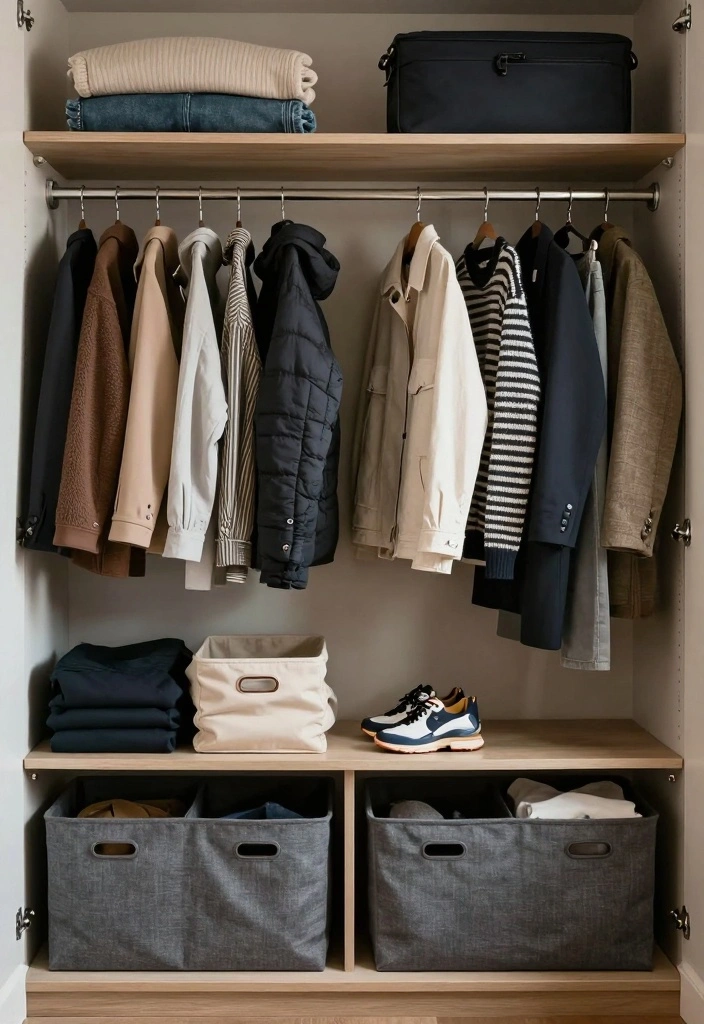 15 Closet Ideas for Small Bedrooms: Smart Space-Saving Storage 10 15 Closet Ideas for Small Bedrooms: Smart Space-Saving Storage - 9. Create a Seasonal Rotation 1