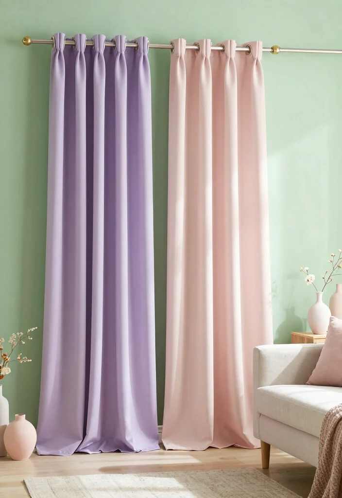 15 Curtains for Green Walls Living Room Ideas Perfect Pairings 8 15 Curtains for Green Walls Living Room Ideas Perfect Pairings - 7. Soft Pastels for a Refreshing Feel 1