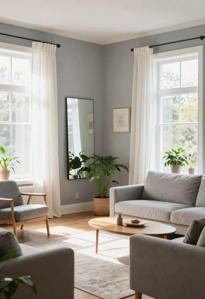 15 Grey Feature Wall Living Room Ideas for a Modern Neutral Style 15 15 Grey Feature Wall Living Room Ideas for a Modern Neutral Style - 14. Natural Light Enhancement 1