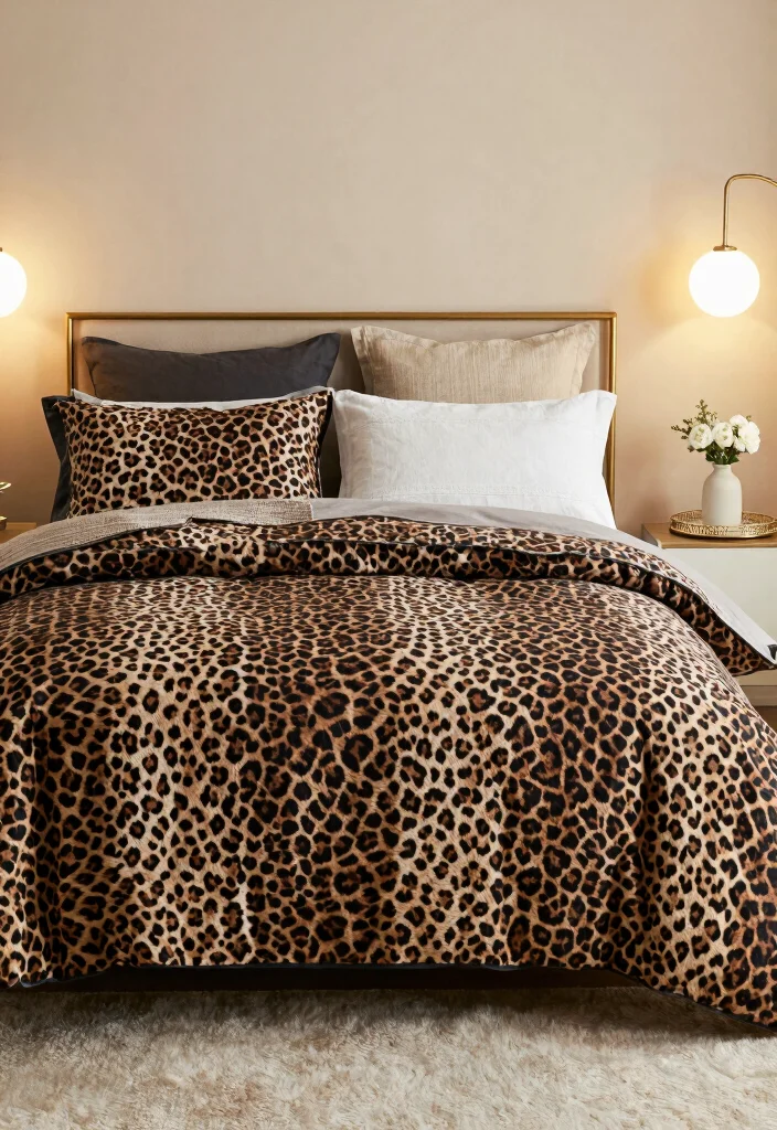15 Leopard Print Bedroom Ideas Bold Glam Style 2 15 Leopard Print Bedroom Ideas Bold Glam Style - 1. Leopard Print Bedding for a Bold Statement 1