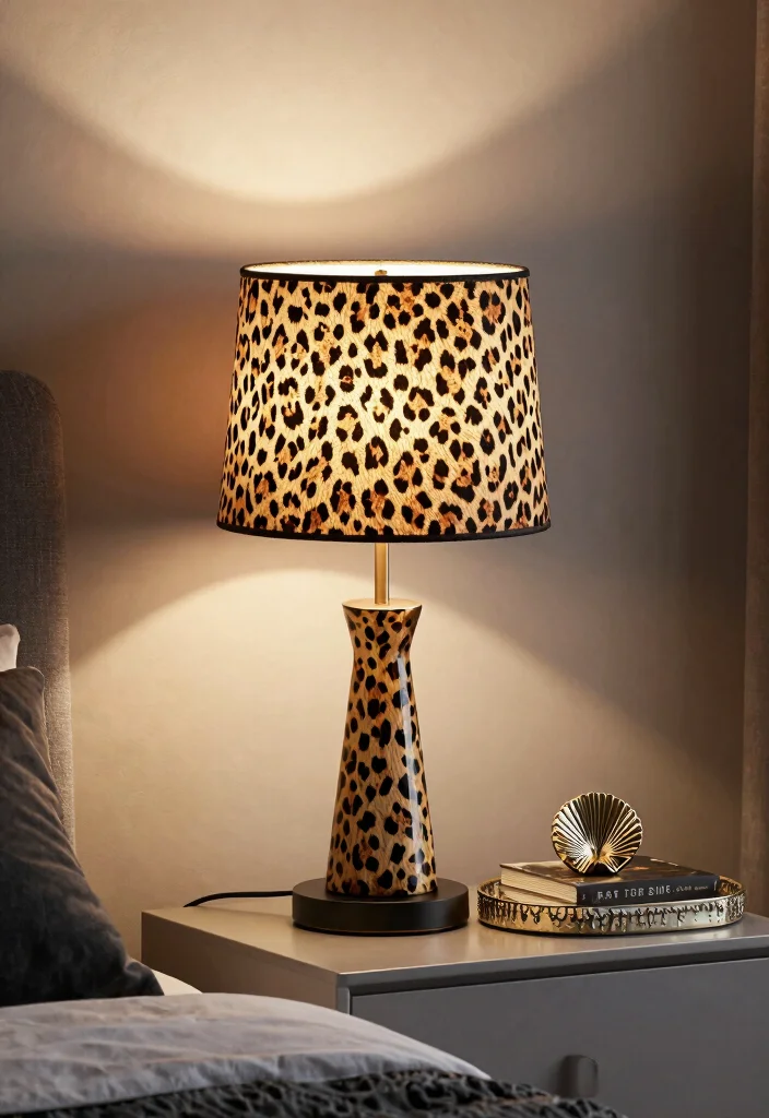 15 Leopard Print Bedroom Ideas Bold Glam Style 11 15 Leopard Print Bedroom Ideas Bold Glam Style - 10. Leopard Print Lighting for Added Drama 1