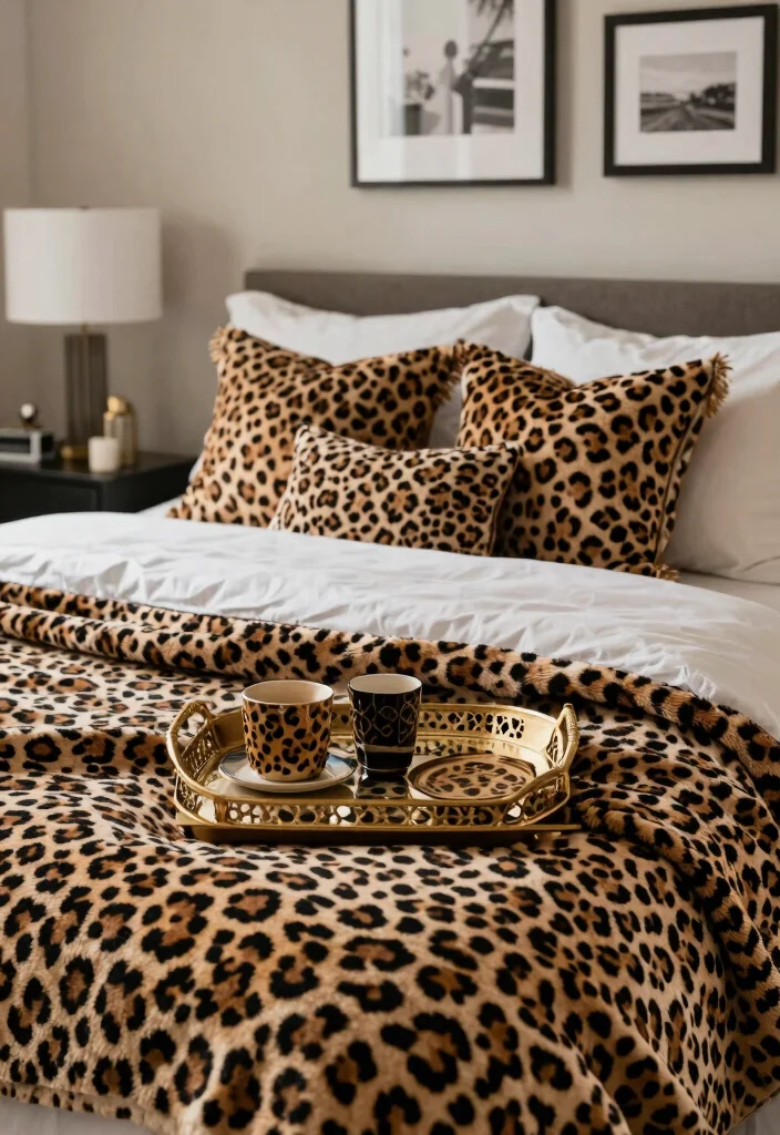 15 Leopard Print Bedroom Ideas Bold Glam Style 12 15 Leopard Print Bedroom Ideas Bold Glam Style - 11. Glamming Up with Leopard Print Accessories 1