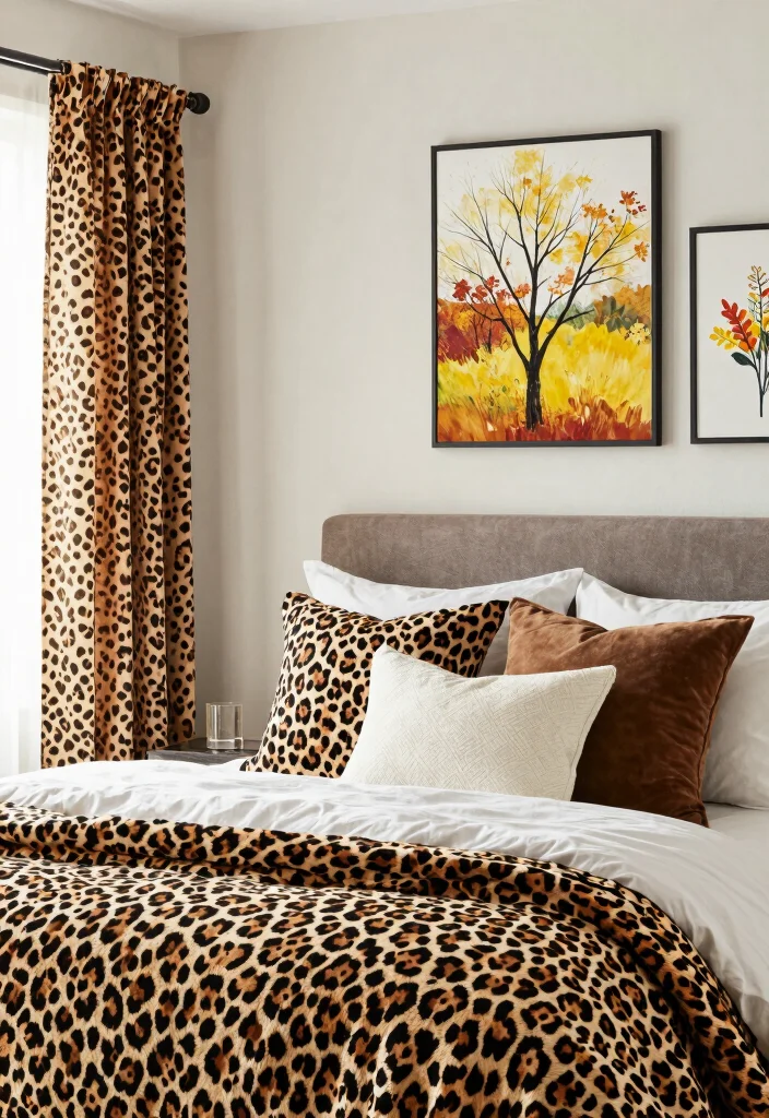 15 Leopard Print Bedroom Ideas Bold Glam Style 14 15 Leopard Print Bedroom Ideas Bold Glam Style - 13. Seasonal Updates with Leopard Print 1